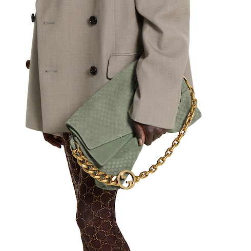 Large shoulder bag with chain
