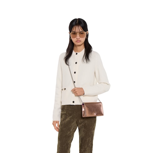 Bi-colour GG Marmont wallet on chain