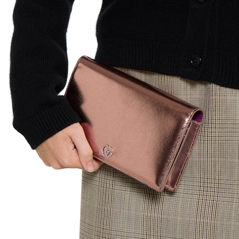 Bi-colour GG Marmont wallet on chain