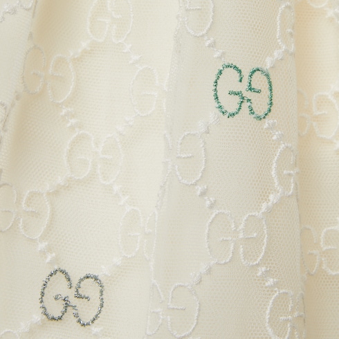 Baby embroidered GG tulle dress