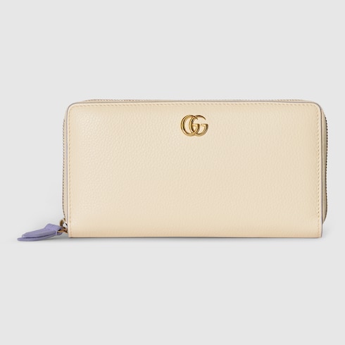 Bi-colour GG Marmont zip-around wallet