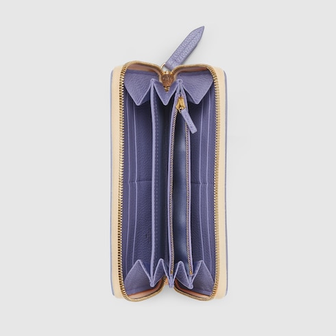 Bi-colour GG Marmont zip-around wallet