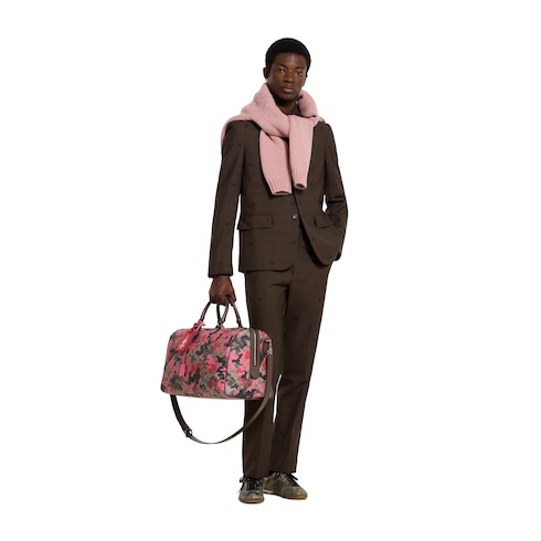 GG houndstooth wool jacquard trousers