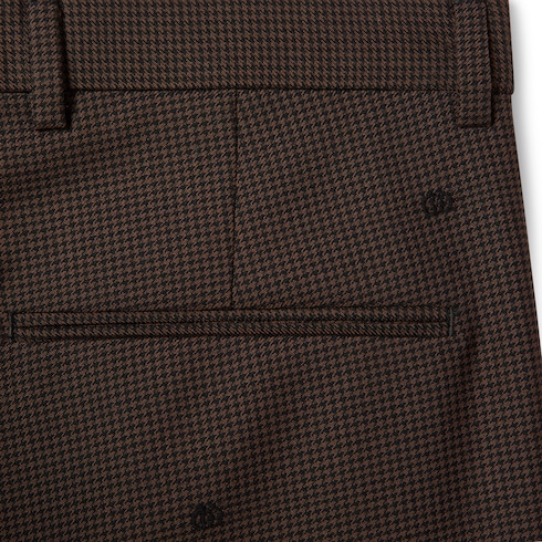 GG houndstooth wool jacquard pant