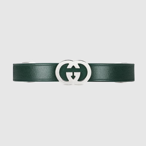 Gucci Interlocking Armband aus Leder