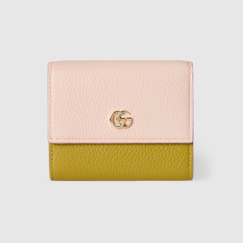 Bi-colour GG Marmont mini wallet