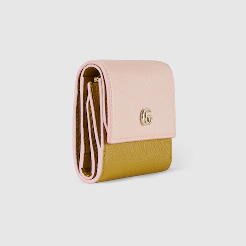 Bi-colour GG Marmont mini wallet