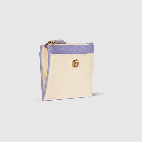 Bi-colour GG Marmont zip key pouch