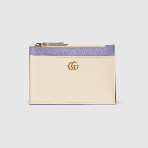 Bi-colour GG Marmont zip key pouch