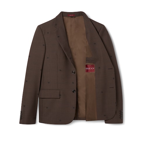 Jackett aus GG Wolljacquard mit Hahnentrittmuster