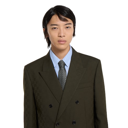 马衔扣桑蚕丝提花领带