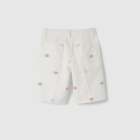 Shorts bambino in cotone GG