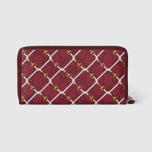 Cartera con cremallera y estampado GG