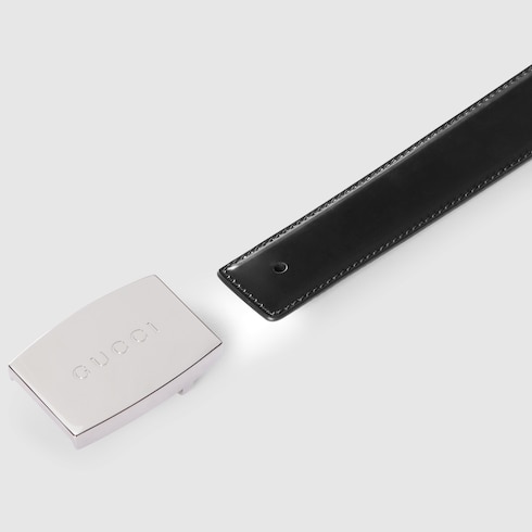 プレート バックル付き リバーシブル ベルト