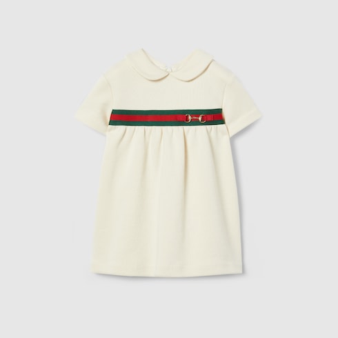 Baby cotton dress with Horsebit