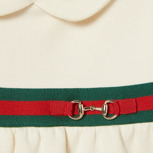 婴儿饰马衔扣棉质连衣裙