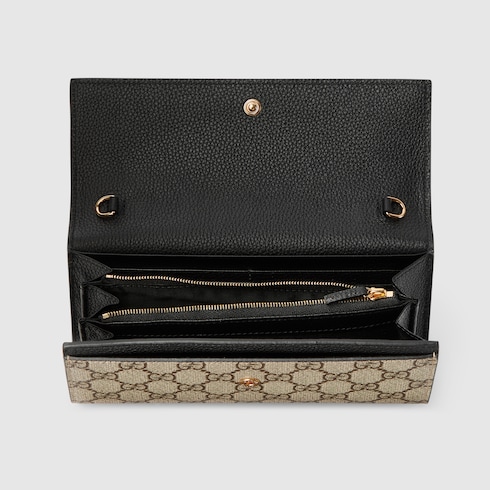 Bi-colour GG Marmont wallet on chain