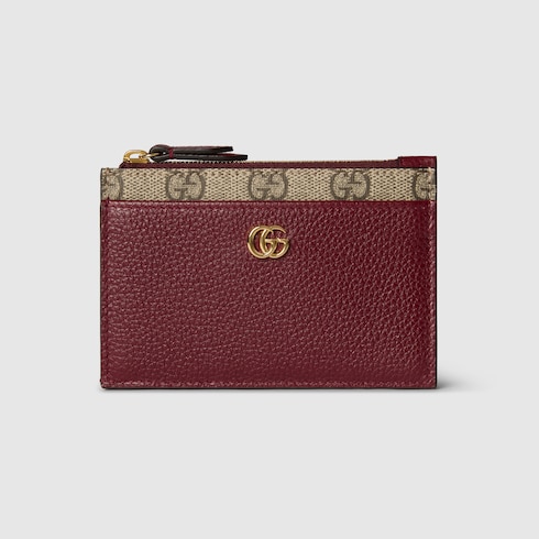 Bi-colour GG Marmont zip key pouch