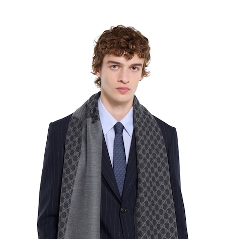 GG wool jacquard scarf