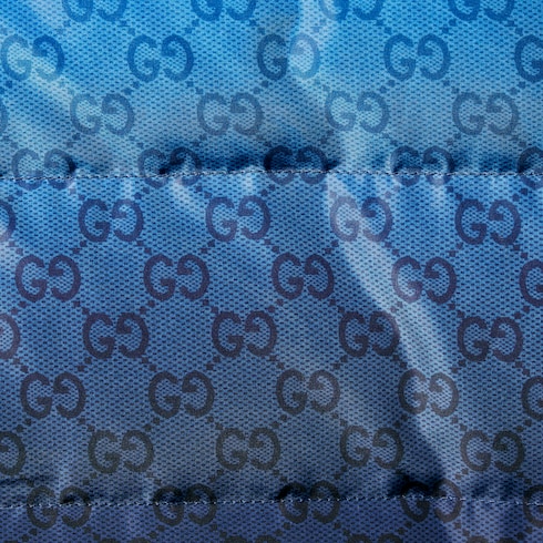 Chaqueta de popelina estampada con cremallera 