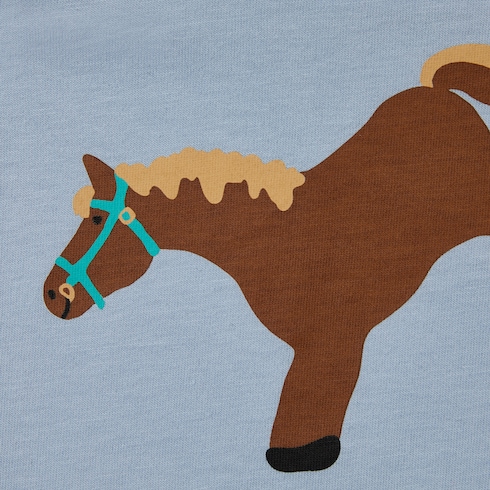 T-shirt neonato in cotone con stampa