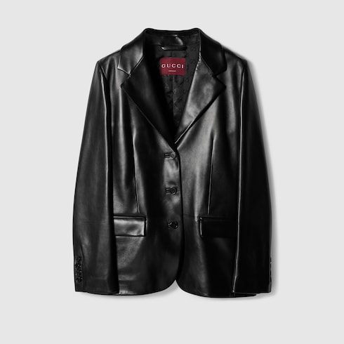 Veste en cuir brillant