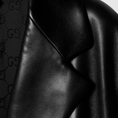 Chaqueta de piel brillante