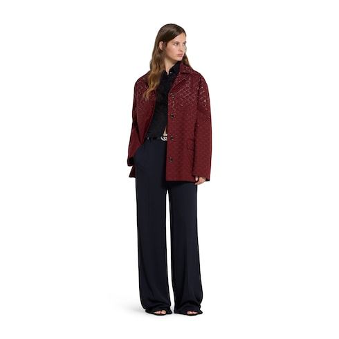 Veste matelassée en toile GG avec cristaux