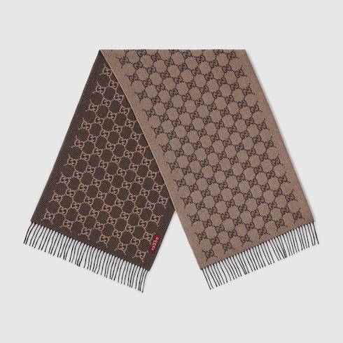 GG cashmere lamé scarf