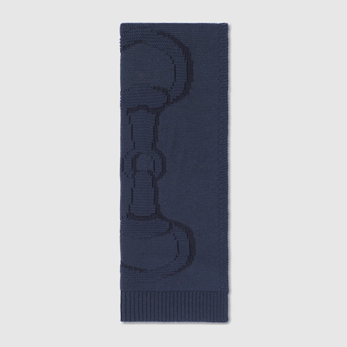 饰马衔扣细节羊毛围巾