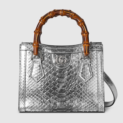 〔グッチ ダイアナ〕パイソン スモール トートバッグ