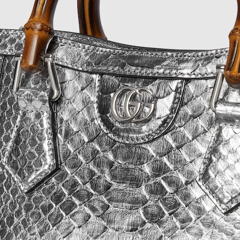 〔グッチ ダイアナ〕パイソン スモール トートバッグ
