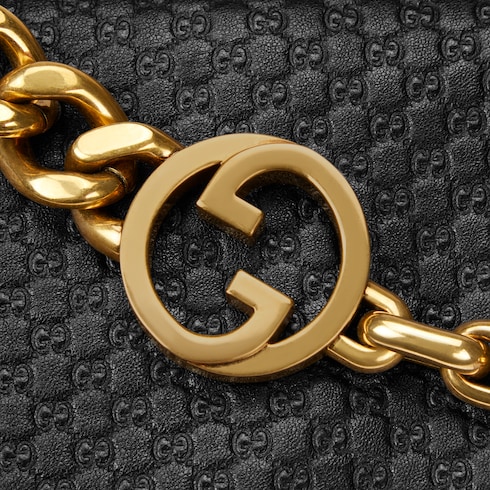 Large shoulder bag with chain