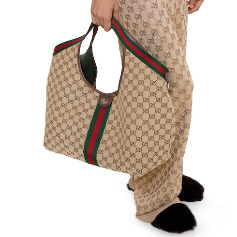Borsa shopping Gucci Giglio misura grande