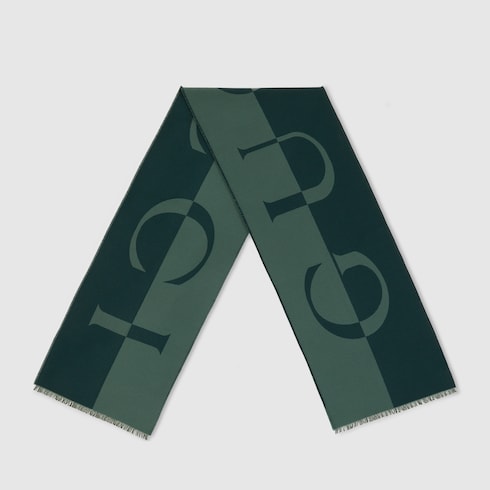 Écharpe en laine avec logo Gucci