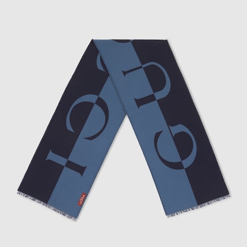 GUCCI ロゴ ウール スカーフ