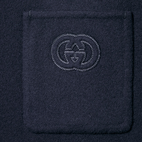 Manteau en laine avec broderie