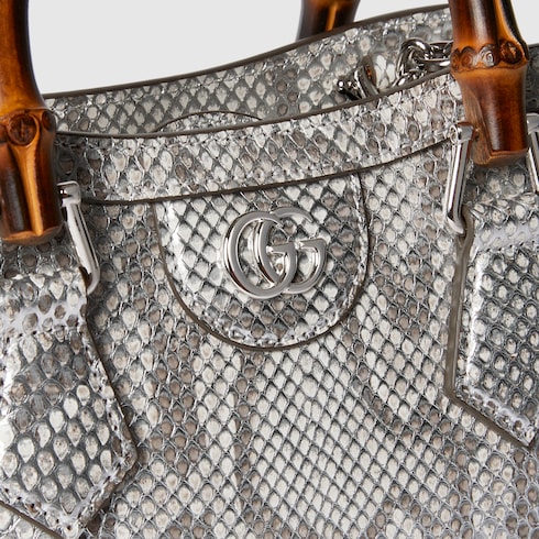 Gucci Diana系列蟒蛇皮小号托特包