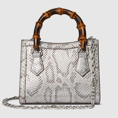 Gucci Diana系列蟒蛇皮小号托特包
