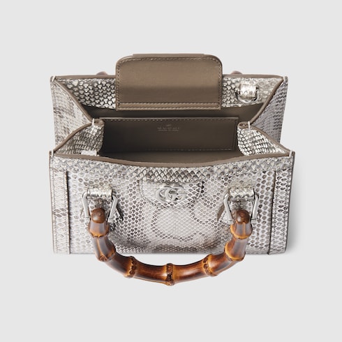 Gucci Diana系列蟒蛇皮小号托特包
