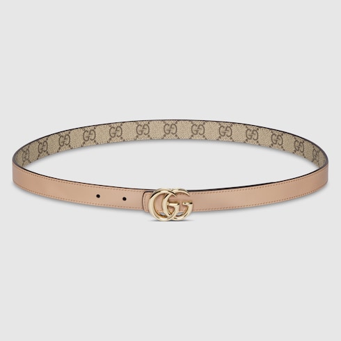 Ceinture fine réversible GG Marmont