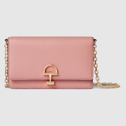 Cartera con cadena y medio Horsebit Gucci