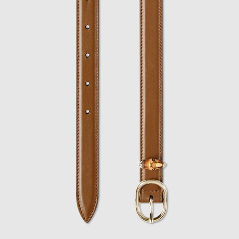 Thin belt with oval buckle