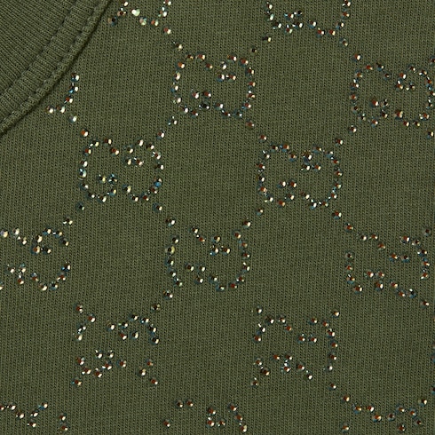 Cotton jersey T-shirt with crystals