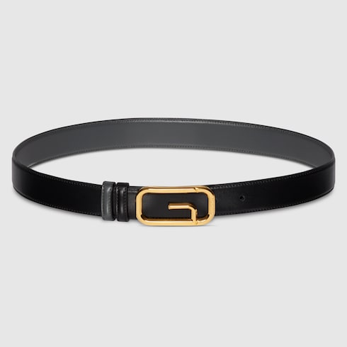 Reversible belt with square G buckle
