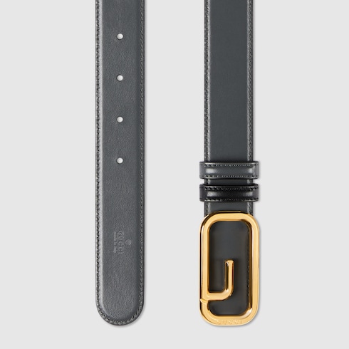 Reversible belt with square G buckle