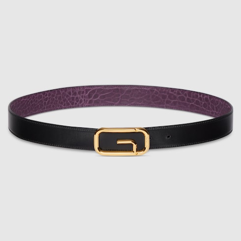 Ceinture réversible avec boucle G carré