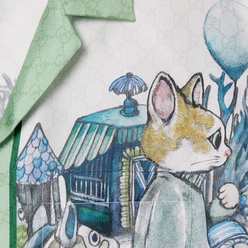 日本限定 ヒグチユウコ シルクツイル ボウリングシャツ 