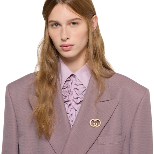 Spilla Gucci Interlocking con cristalli