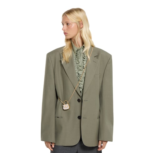 Crossbody necklace with Gucci Bamboo 1947 charm